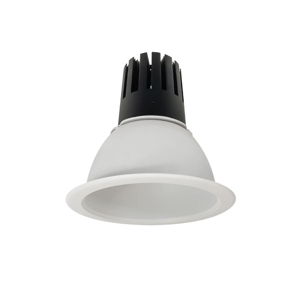 6" Sapphire III Round Open Reflector, 3500lm, 3000K, Narrow Flood Optic, Matte Powder White