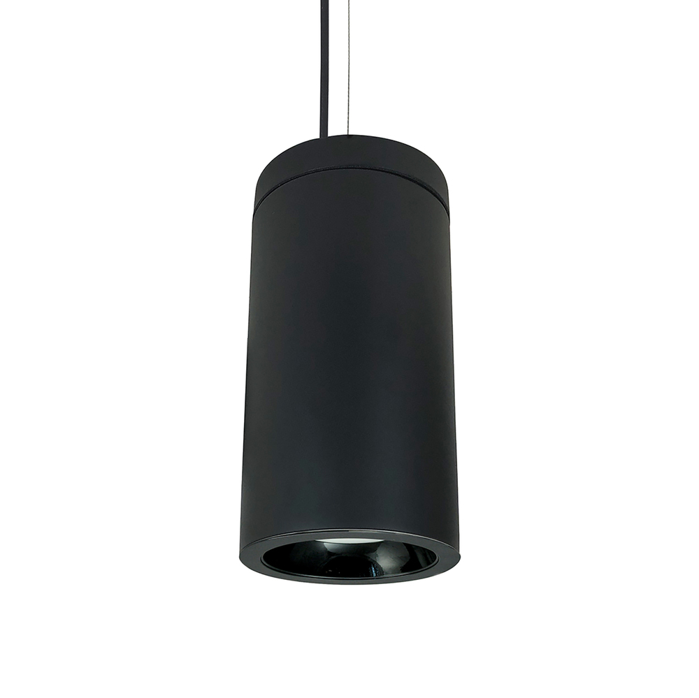 6" Cobalt Cable Mount Cylinder, Black, 750L, 3000K, Black Reflector, 120V Triac/ELV/0-10V & 277V