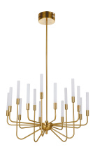 Craftmade 49615-SB-LED - Valdi 15 Light LED Chandelier in Satin Brass