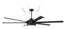 Craftmade PRT78FB6 - 78" Prost in Flat Black w/ Flat Black Blades