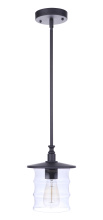 Craftmade ZA3611-MN - Canon 1 Light Outdoor Pendant in Midnight