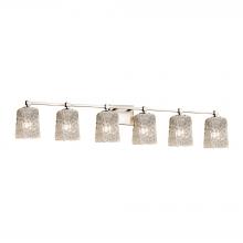 Justice Design Group GLA-8426-26-CLRT-NCKL - Tetra 6-Light Bath Bar