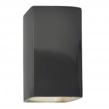 Justice Design Group CER-0950W-GRY - Large Rectangle - Closed Top (Outdoor)