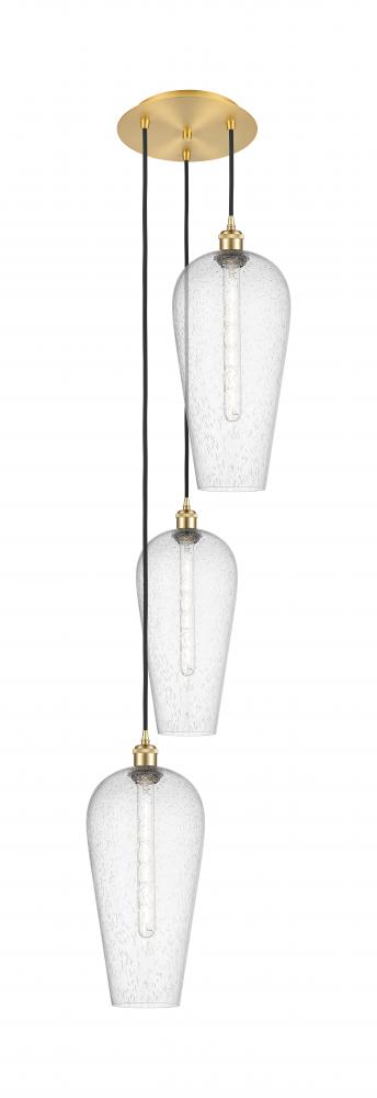 Chelsea - 3 Light - 15 inch - Antique Brass - Cord Hung - Multi Pendant