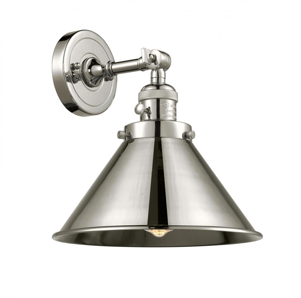 Briarcliff - 1 Light - 10 inch - Polished Nickel - Adjustable Sconce