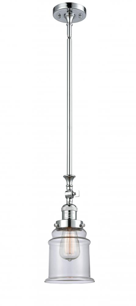 Canton - 1 Light - 6 inch - Polished Chrome - Stem Hung - Adjustable Mini Pendant