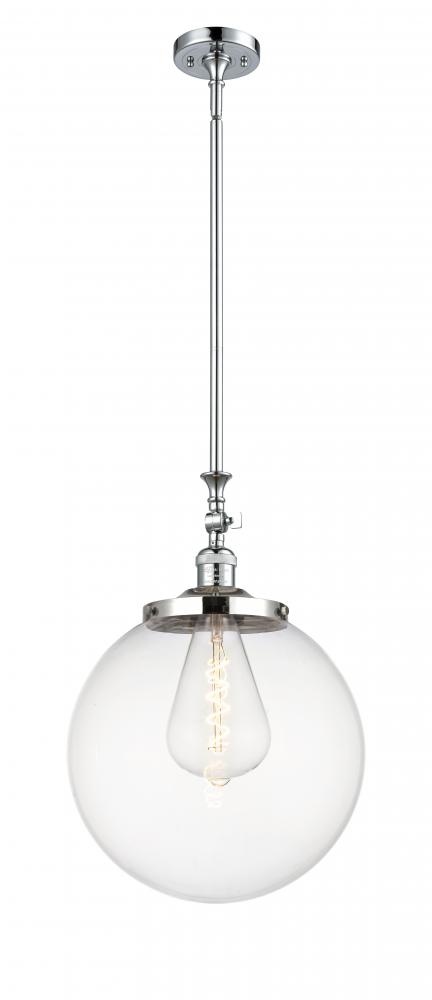 Beacon - 1 Light - 12 inch - Polished Chrome - Stem Hung - Adjustable Mini Pendant