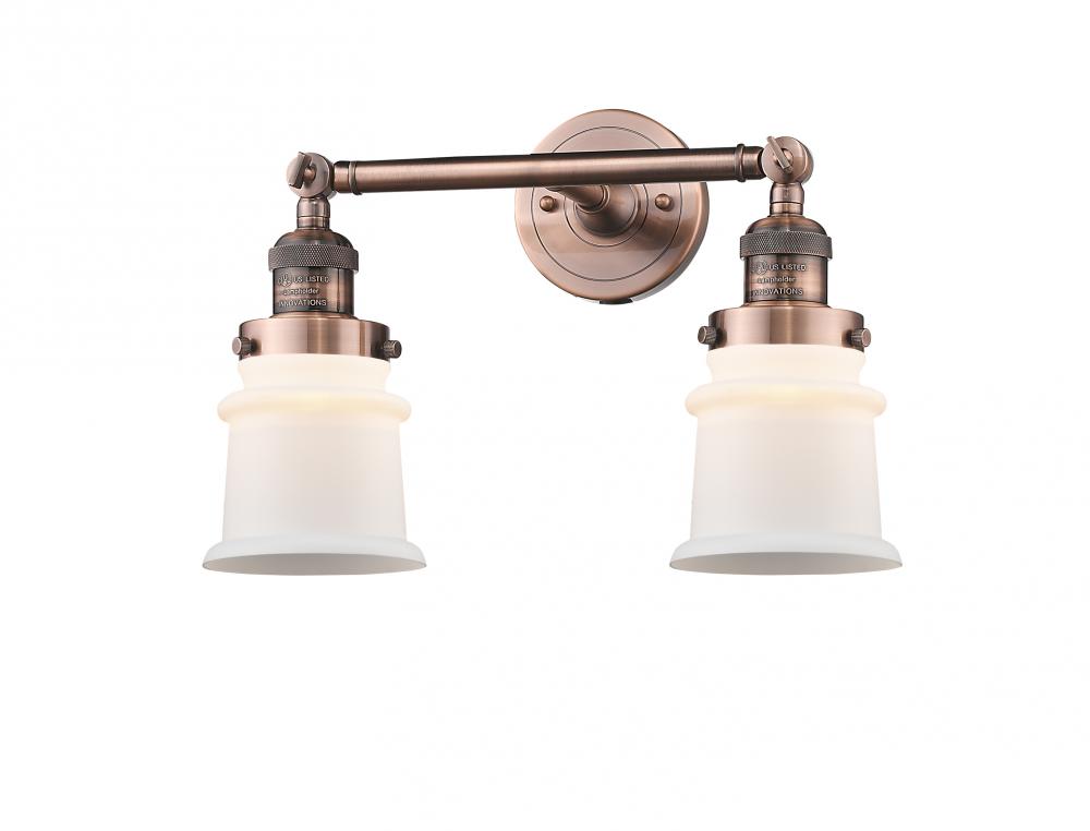 Canton - 2 Light - 17 inch - Antique Copper - Adjustable Bath Vanity Light