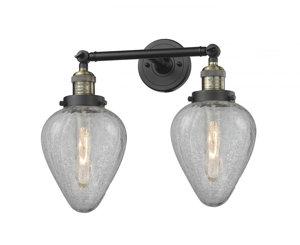 Geneseo - 2 Light - 17 inch - Black Antique Brass - Adjustable Bath Vanity Light