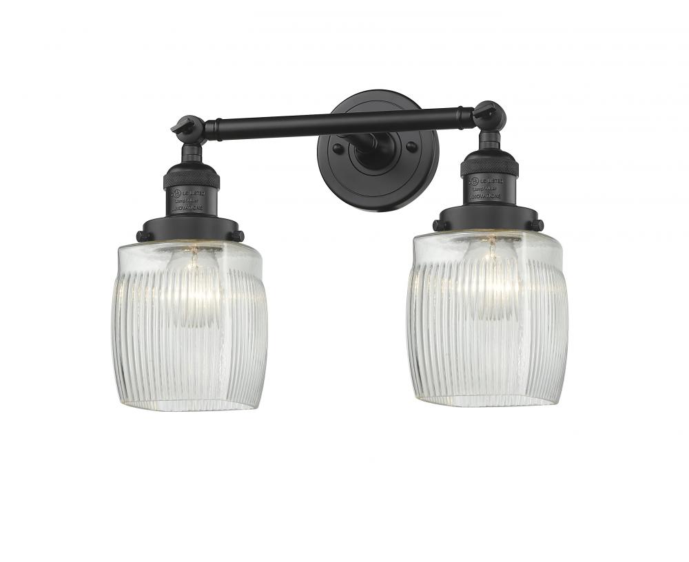 Colton - 2 Light - 16 inch - Matte Black - Adjustable Bath Vanity Light