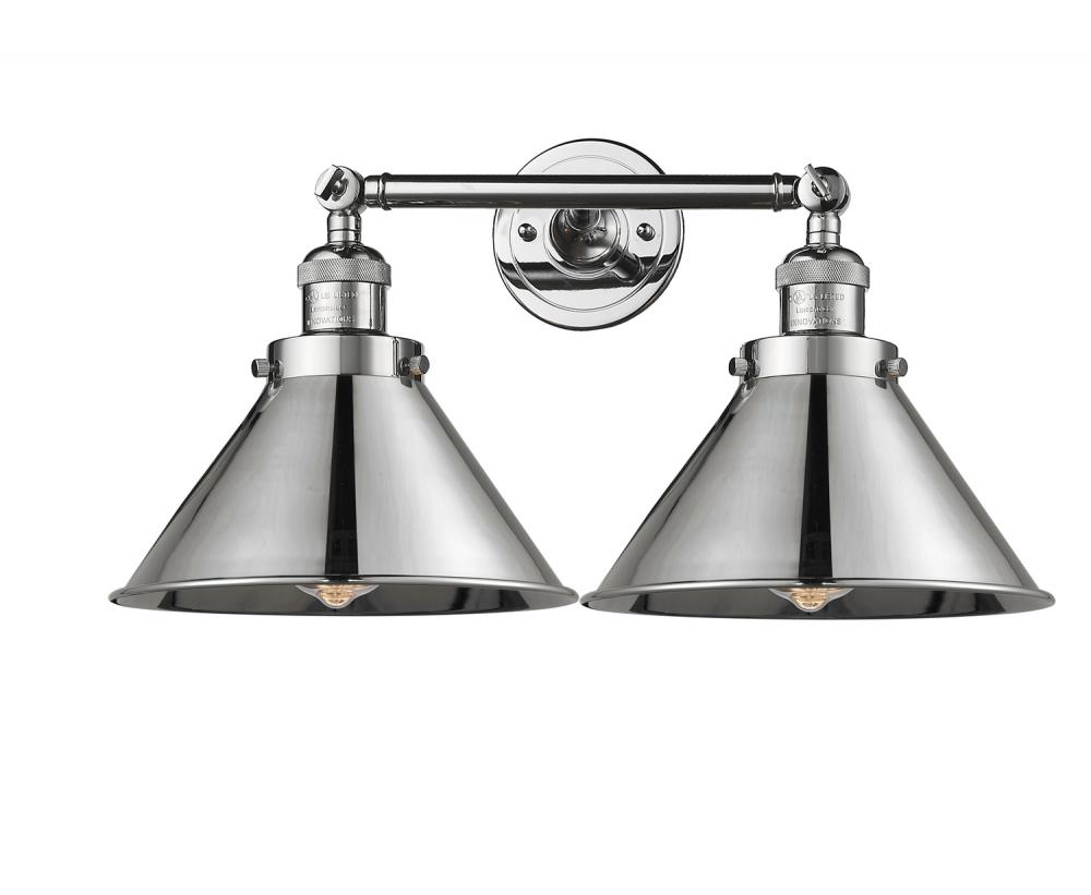 Briarcliff - 2 Light - 19 inch - Polished Chrome - Adjustable Bath Vanity Light
