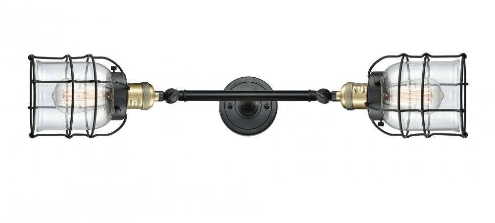 Bell Cage - 2 Light - 6 inch - Black Antique Brass - Adjustable Bath Vanity Light
