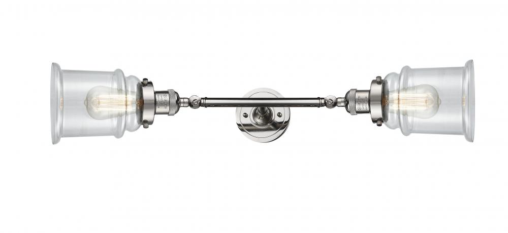 Canton - 2 Light - 6 inch - Polished Nickel - Adjustable Bath Vanity Light
