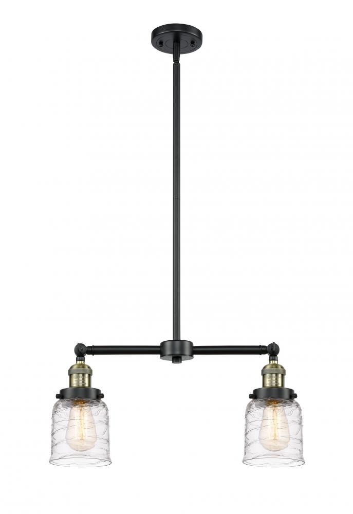 Bell - 2 Light - 21 inch - Black Antique Brass - Stem Hung - Adjustable Island Light