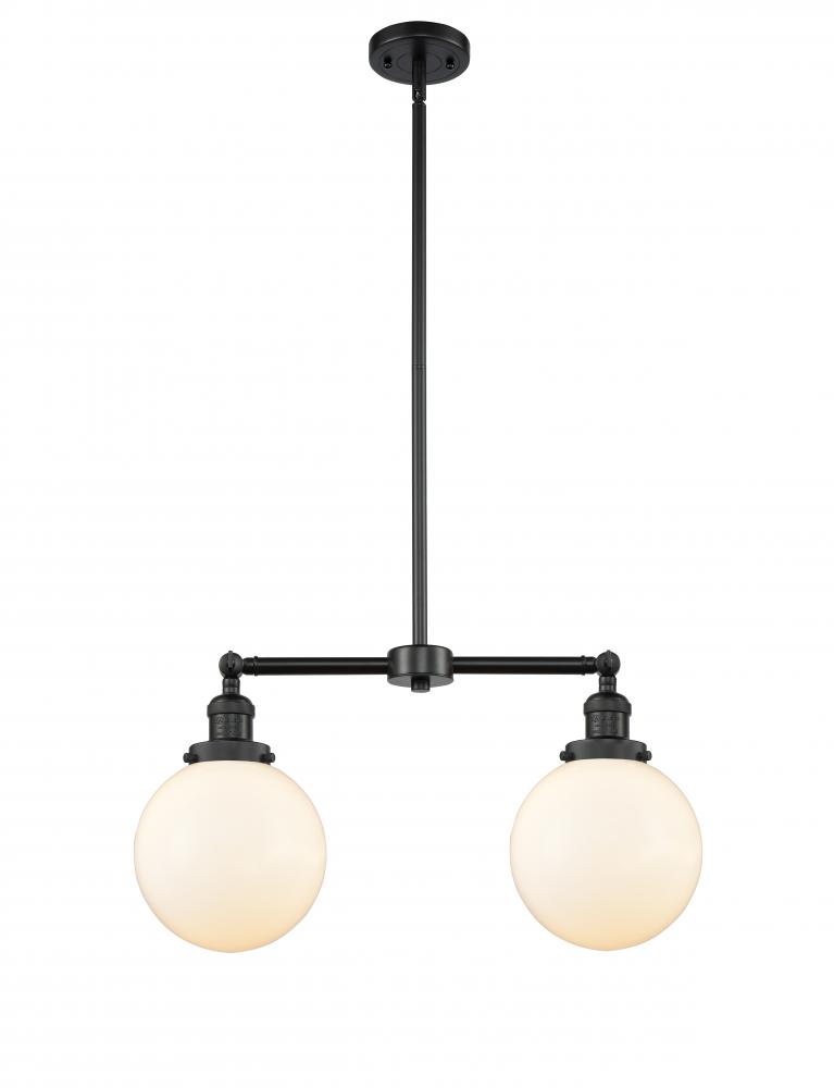 Beacon - 2 Light - 25 inch - Matte Black - Stem Hung - Adjustable Island Light