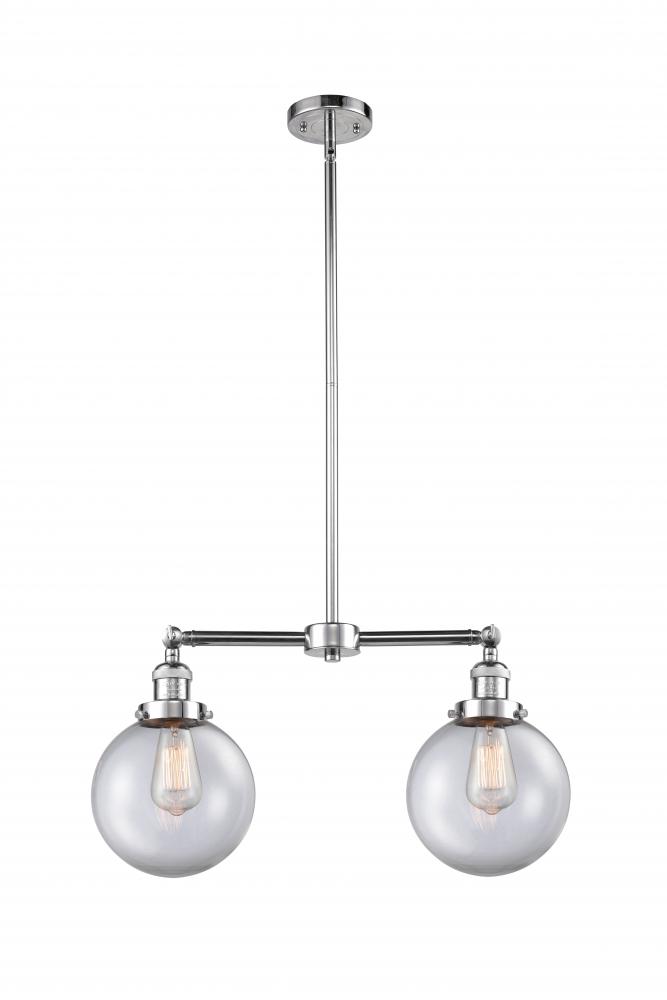 Beacon - 2 Light - 25 inch - Polished Chrome - Stem Hung - Adjustable Island Light