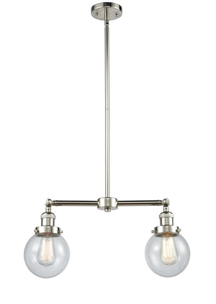Beacon - 2 Light - 23 inch - Polished Nickel - Stem Hung - Adjustable Island Light