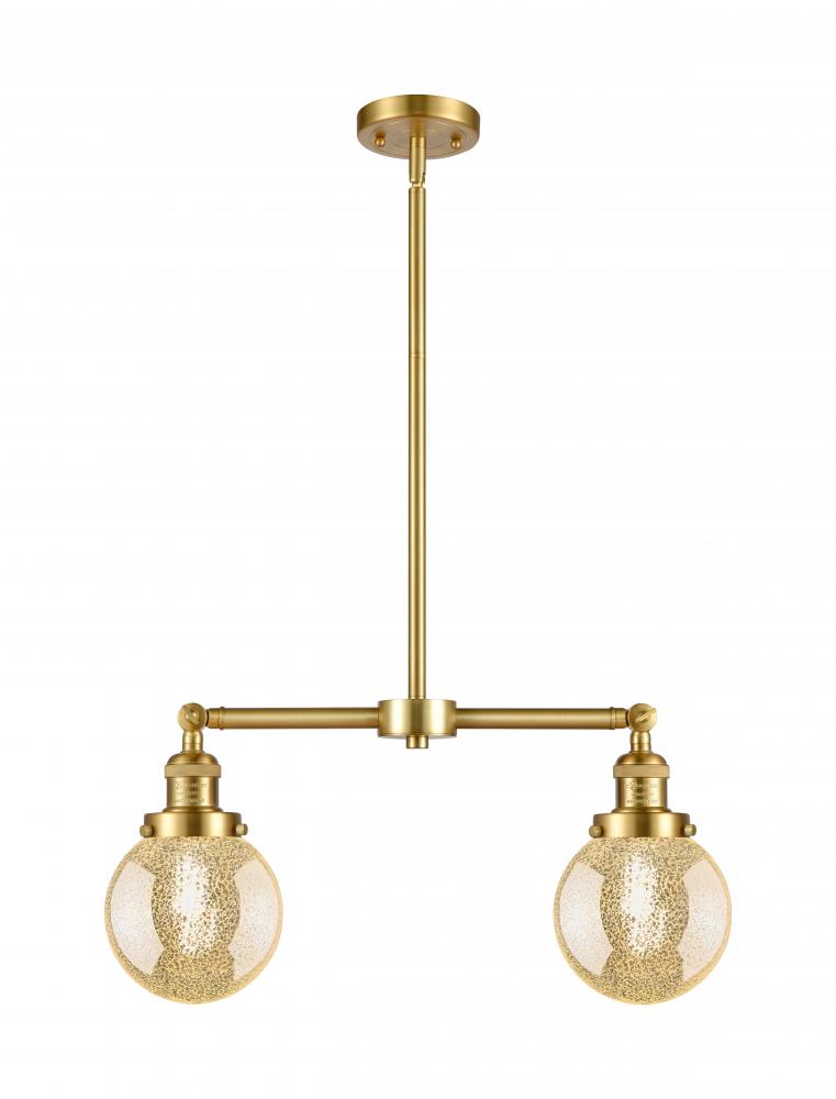 Beacon - 2 Light - 23 inch - Satin Gold - Stem Hung - Adjustable Island Light