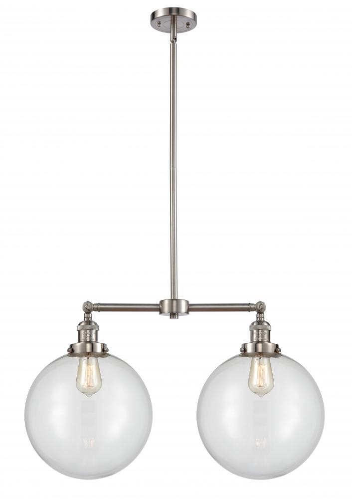 Beacon - 2 Light - 27 inch - Brushed Satin Nickel - Stem Hung - Adjustable Island Light