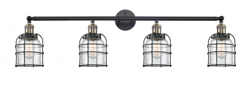 Bell Cage - 4 Light - 42 inch - Black Antique Brass - Adjustable Bath Vanity Light