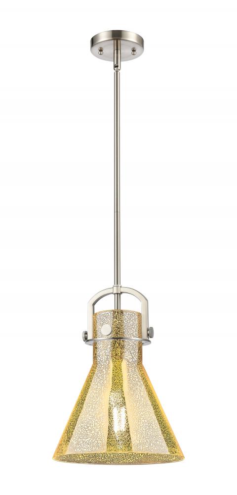 Newton Cone - 1 Light - 10 inch - Satin Nickel - Mini Pendant
