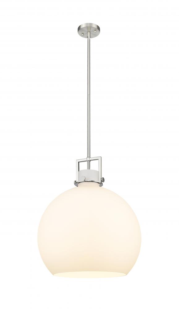 Newton Sphere - 1 Light - 18 inch - Satin Nickel - Pendant