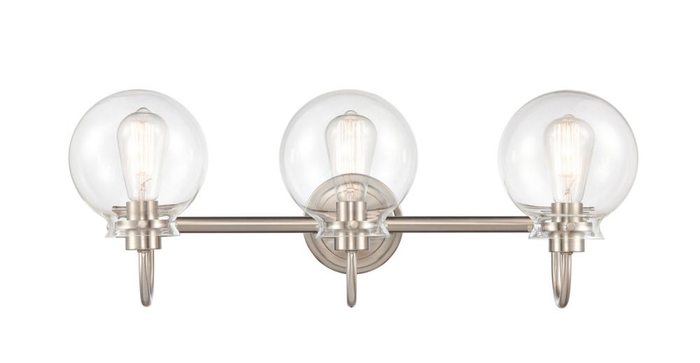 Olivia - 3 Light - 27 inch - Polished Chrome - Bath Vanity Light