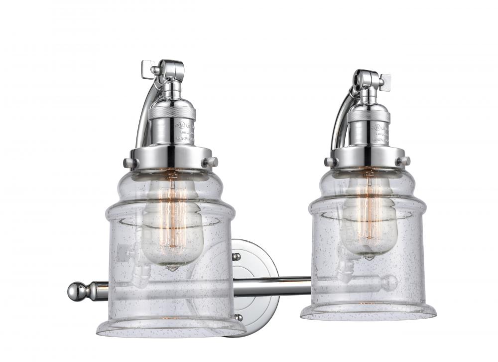 Canton - 2 Light - 18 inch - Polished Chrome - Adjustable Bath Vanity Light