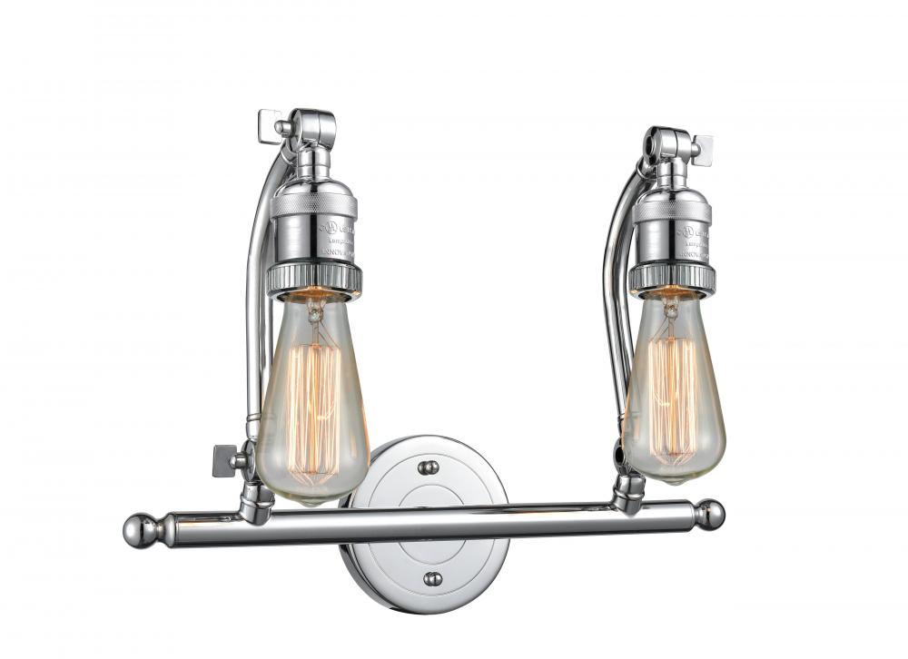 Double Swivel - 2 Light - 18 inch - Polished Chrome - Adjustable Bath Vanity Light
