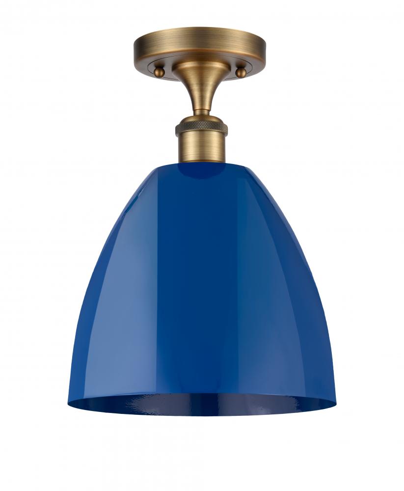 Plymouth - 1 Light - 9 inch - Brushed Brass - Semi-Flush Mount