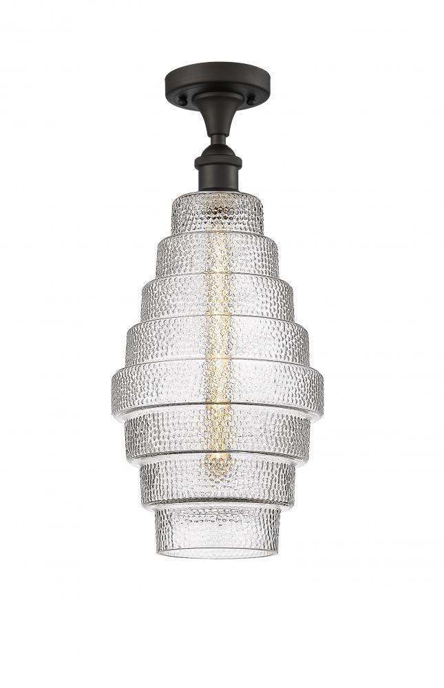 Cascade - 1 Light - 8 inch - Oil Rubbed Bronze - Semi-Flush Mount