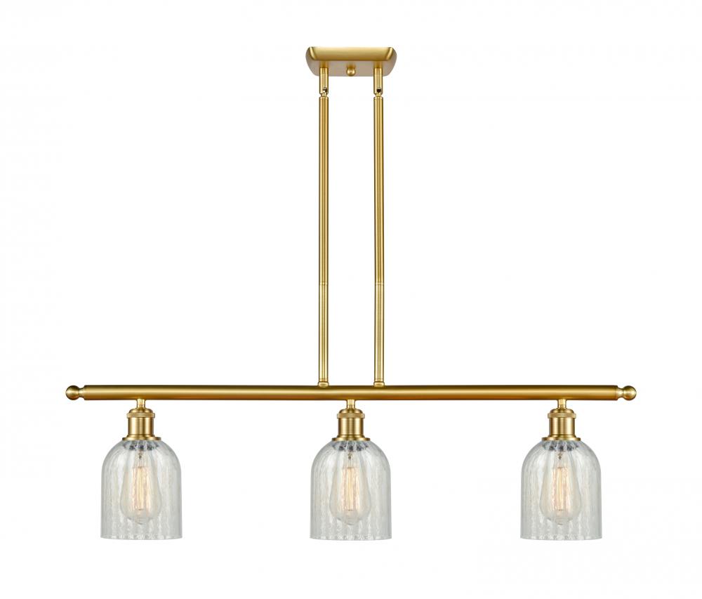 Caledonia - 3 Light - 36 inch - Satin Gold - Cord hung - Island Light