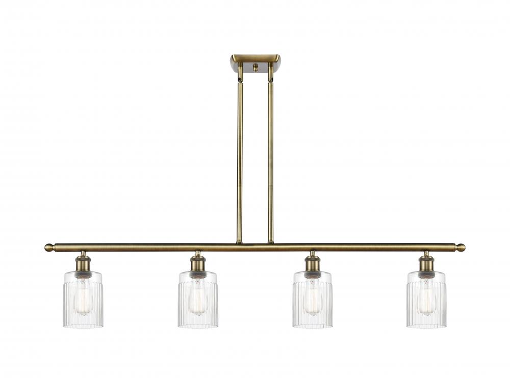 Hadley - 4 Light - 48 inch - Antique Brass - Cord hung - Island Light