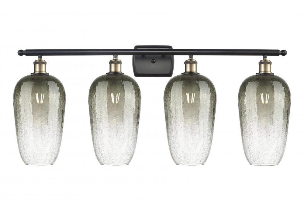 Brookhaven Flute - 4 Light - 37 inch - Black Antique Brass - Bath Vanity Light