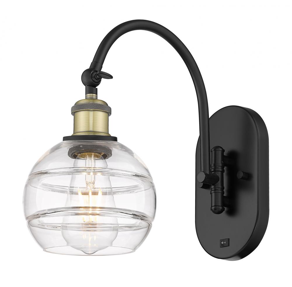 Rochester - 1 Light - 6 inch - Black Antique Brass - Adjustable Swing Arm