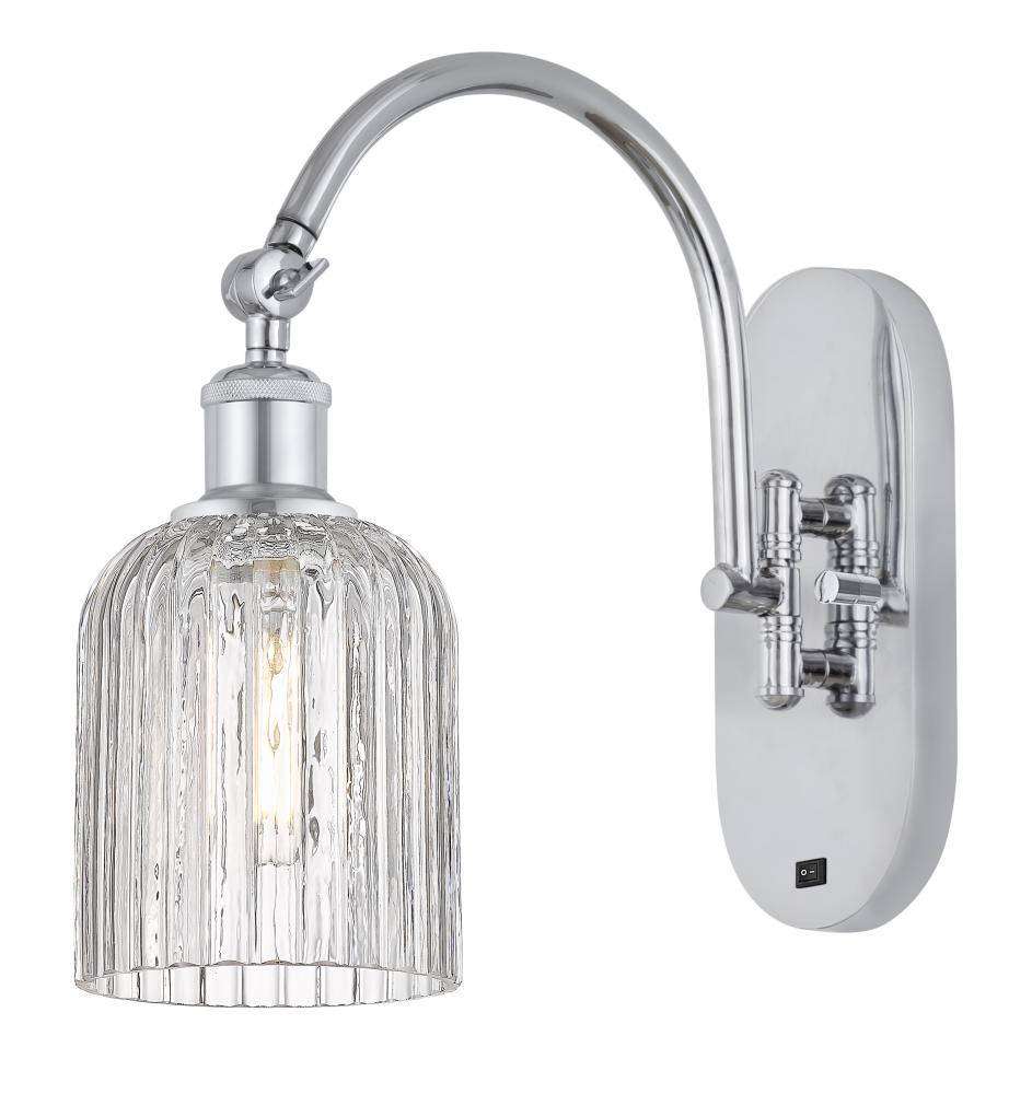 Bridal Veil - 1 Light - 5 inch - Polished Chrome - Adjustable Swing Arm