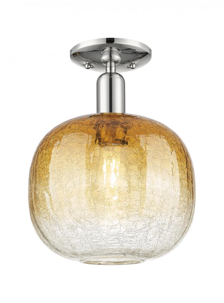 Brookhaven Sphere - 1 Light - 6 inch - Polished Nickel - Semi-Flush Mount