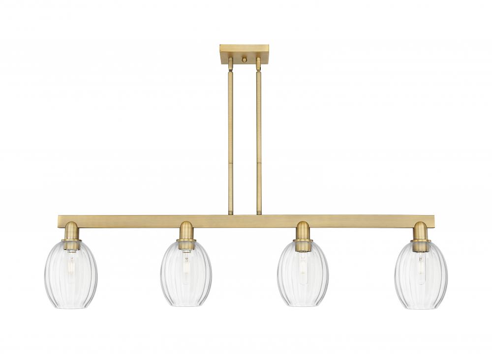 Preston - 4 Light - 48 inch - Brushed Brass - Cord hung - Island Light