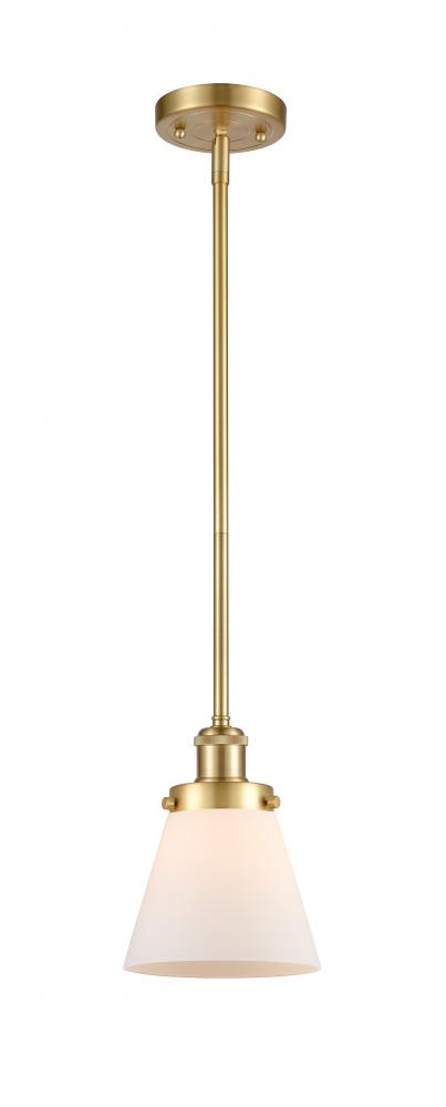 Cone - 1 Light - 6 inch - Satin Gold - Mini Pendant