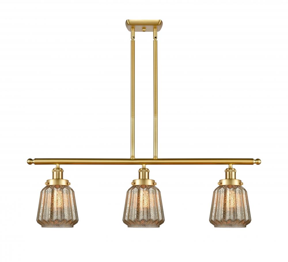 Chatham - 3 Light - 36 inch - Satin Gold - Stem Hung - Island Light