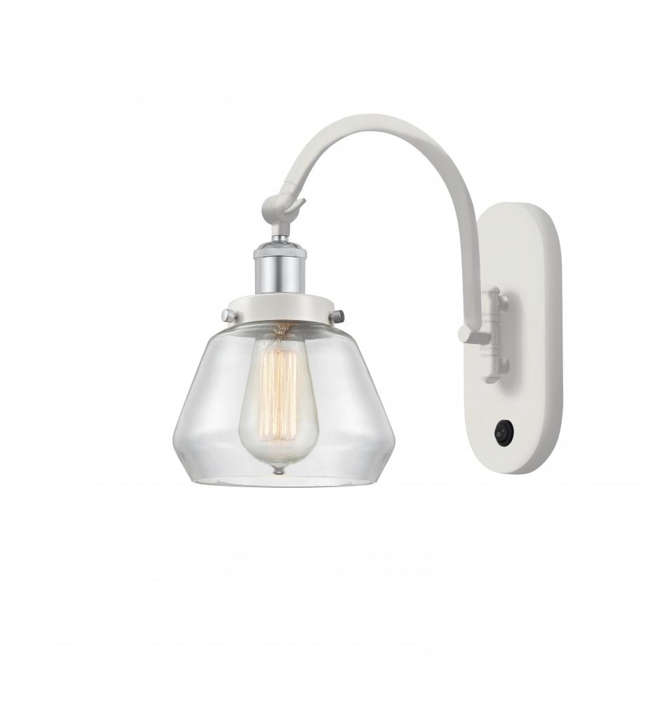 Fulton - 1 Light - 7 inch - White Polished Chrome - Adjustable Swing Arm