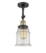 Innovations Lighting 201F-BAB-G182 - Canton - 1 Light - 6 inch - Black Antique Brass - Adjustable Semi-Flush Mount