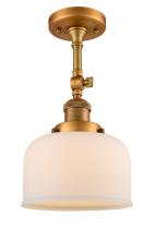Innovations Lighting 201F-BB-G71 - Bell - 1 Light - 8 inch - Brushed Brass - Adjustable Semi-Flush Mount