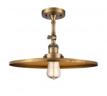 Innovations Lighting 201F-BB-MFR-BB-16 - Railroad - 1 Light - 16 inch - Brushed Brass - Adjustable Semi-Flush Mount
