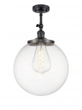 Innovations Lighting 201F-BK-G202-14 - Beacon - 1 Light - 14 inch - Matte Black - Adjustable Semi-Flush Mount