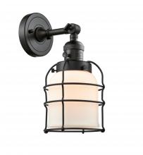 Innovations Lighting 203SW-BK-G51-CE - Bell Cage - 1 Light - 6 inch - Matte Black - Adjustable Sconce