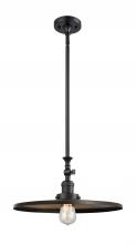 Innovations Lighting 206-BK-MFR-BK-16 - Appalachian - 1 Light - 16 inch - Matte Black - Stem Hung - Adjustable Mini Pendant
