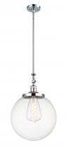 Innovations Lighting 206-PC-G202-14 - Beacon - 1 Light - 12 inch - Polished Chrome - Stem Hung - Adjustable Mini Pendant