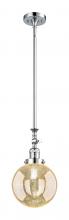 Innovations Lighting 206-PC-G208-8 - Beacon - 1 Light - 8 inch - Polished Chrome - Stem Hung - Adjustable Mini Pendant