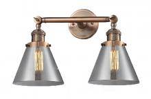 Innovations Lighting 208-AC-G43 - Cone - 2 Light - 18 inch - Antique Copper - Adjustable Bath Vanity Light